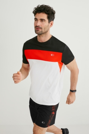 C&A Active T-shirts Heren Rood | 9815SPJBC