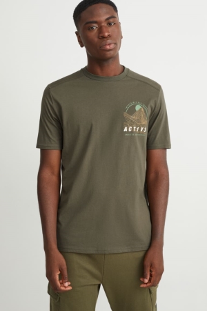 C&A Active Wandelen Topjes Heren Khaki | 4216GEBLN