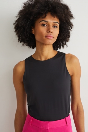 C&A Basic Body T-shirts Dames Zwart | 7954HDLFO
