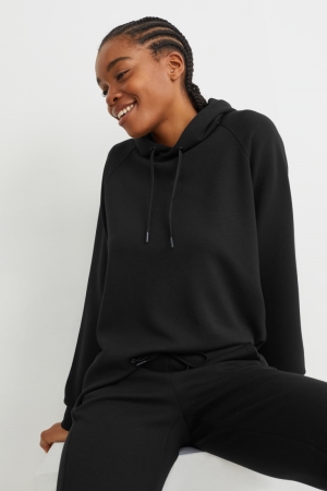 C&A Basic Hoodie Dames Zwart | 6459CSVFX
