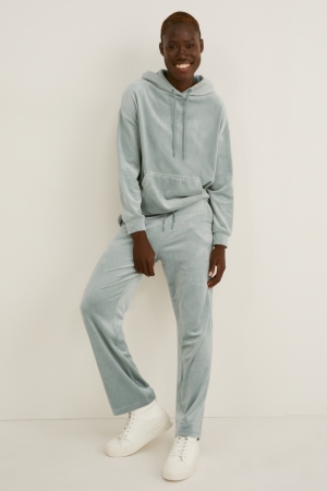 C&A Basic Joggers Broek Dames Mintgroen Groen | 2168HOBTW