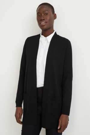 C&A Basic With Lenzing™ Ecovero™ Cardigan Dames Zwart | 7235PDIKH