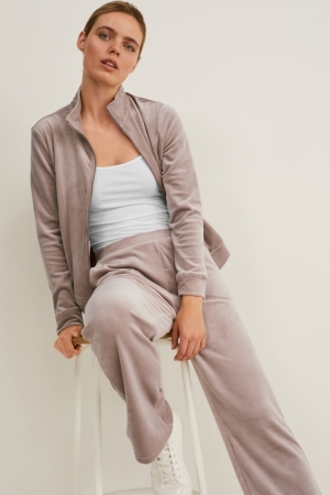 C&A Basic Zip-through Sweatshirts Dames Grijs | 8610WGERT