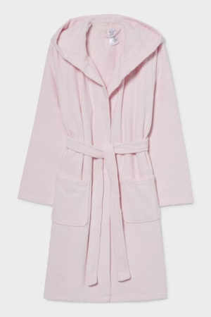 C&A Bathrobe With Hood Organic Katoenen Ondergoed Meisjes Roze | 6524LNEHZ