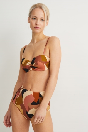 C&A Bikini Bandeau Gewatteerd Lycra® Xtra Life™ Zwemkleding Dames Beige | 9867SHGME