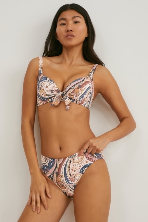 C&A Bikini Bottoms Mid-rise Lycra® Xtra Life™ Zwemkleding Dames Beige | 2614EAWSR