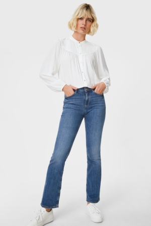 C&A Bootcut Recycled Jeans Dames Blauw | 1694KVTPQ