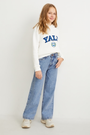C&A Brede Leg Jeans Meisjes Blauw Lichtblauw | 8249XSTDY