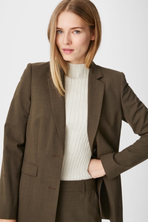C&A Business Blazer Blazer Dames Donkergroen | 1503AHSRC