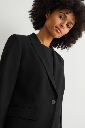 C&A Business Blazer- Regular Fit 4 Way Stretch Jassen Dames Zwart | 1482SJITQ
