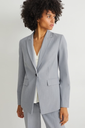 C&A Business Blazer- Regular Fit 4 Way Stretch Blazer Dames Lichtgrijs | 5961SGFAD