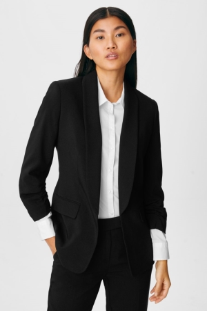 C&A Business Fitted Recycled Blazer Dames Zwart | 9687GKSJH