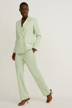 C&A Business Rechtdoor Fit Broek Dames Mintgroen Groen | 4158RLCMB