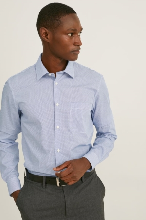 C&A Business Regular Fit Kent Collar Extra-Sleeve s Overhemd Heren Lichtblauw | 6837KNLPJ