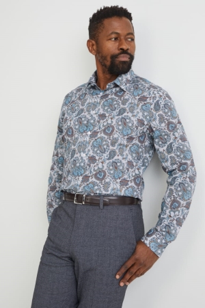 C&A Business Slim Fit Kent Collar Easy-iron Overhemd Heren Multicoloured | 8591XNTZQ