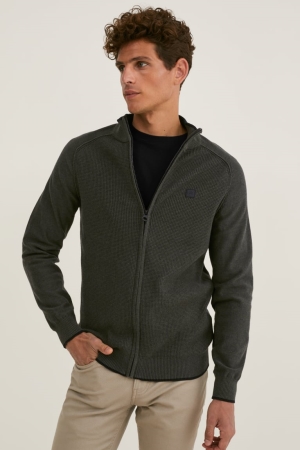 C&A Cardigan Heren Donkergroen | 2430DFTAL