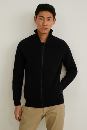 C&A Cardigan Heren Zwart | 3541NOYDV