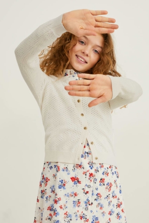 C&A Cardigan Meisjes Wit | 7890JFWCL