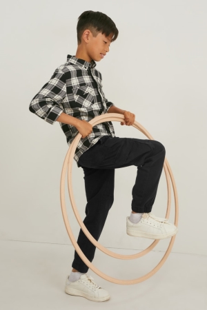 C&A Cargo Broek Jongens Zwart | 4632RKBEV