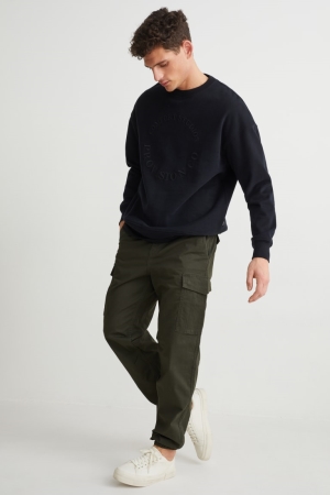 C&A Cargo Regular Fit Lycra® Broek Heren Blauw Groen | 1934TCDUS