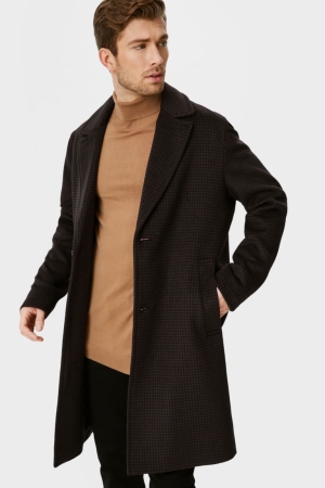 C&A Check Jassen Heren Donkerbruin | 1276BLYUE