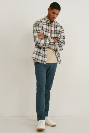 C&A Chinos Regular Fit Lycra® Broek Heren Donkergroen | 1548XLQFR