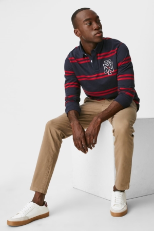 C&A Chinos Slim Fit Flex Lycra® Broek Heren Grijs Bruin | 3501WXJOS