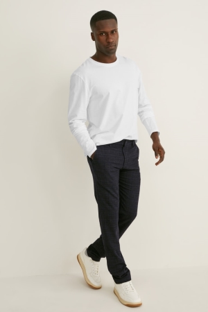 C&A Chinos Slim Fit Flex Lycra® Recycled Broek Heren Zwart | 3589XFALR