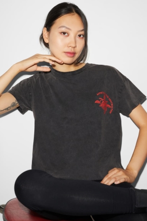 C&A ClockhouseGuns N' Roses T-shirts Dames Zwart | 7193NRBPL