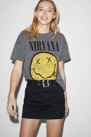C&A ClockhouseNirvana T-shirts Dames Grijs | 0864RCWIM