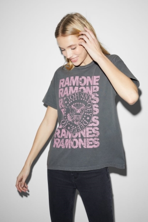 C&A ClockhouseRamones T-shirts Dames Grijs | 2403XSIYR