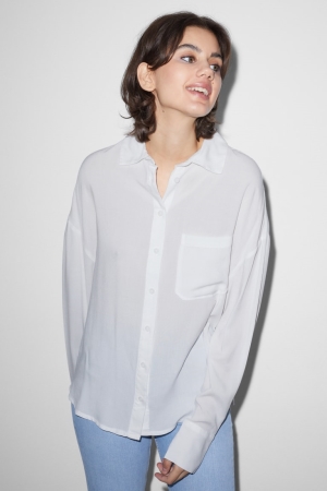 C&A Clockhouse Blouse Dames Wit | 2678TJCBO