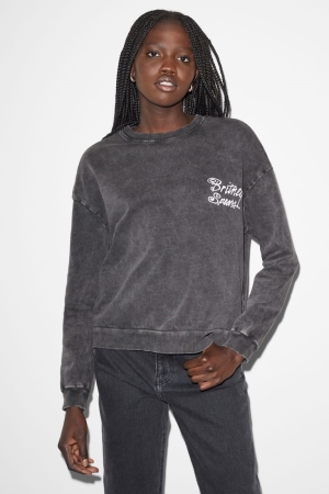 C&A Clockhouse Britney Spears Sweatshirts Dames Donkergrijs | 9208CBTJX