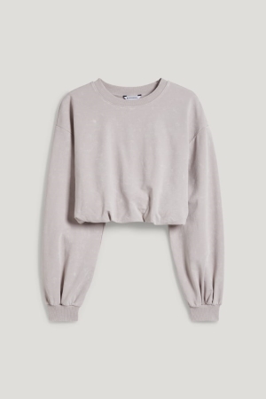 C&A Clockhouse Cropped Sweatshirts Dames Lichtbeige | 3287VGUPD