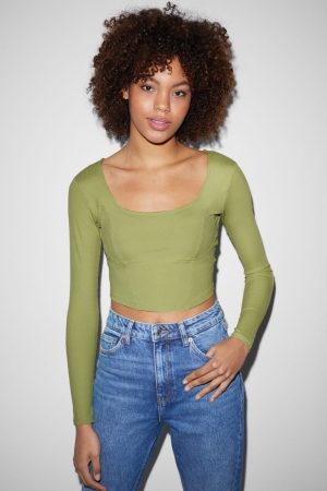 C&A Clockhouse Cropped Topjes Dames Groen | 0278HWQDC