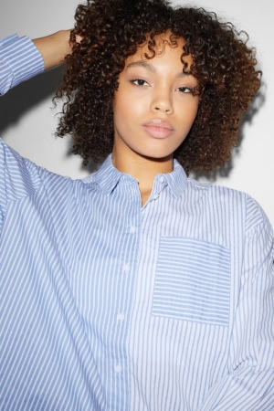 C&A Clockhouse Gestreept Blouse Dames Blauw Wit | 6027LJNBD