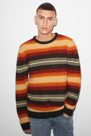 C&A Clockhouse Gestreept Jumpers Heren Multicoloured | 6253YLBEX