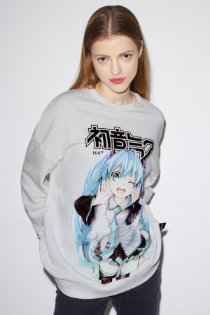 C&A Clockhouse Hatsune Miku Sweatshirts Dames Wit | 3214OZPYD