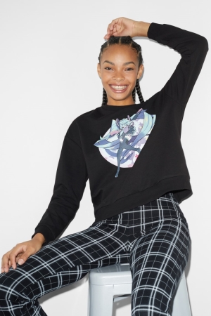 C&A Clockhouse Hatsune Miku Sweatshirts Dames Zwart | 6719RYZPX
