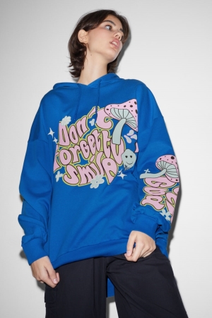 C&A Clockhouse Hoodie Dames Blauw | 2046YKDHV