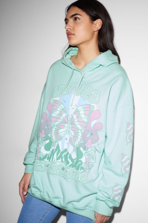 C&A Clockhouse Hoodie Dames Mintgroen Groen | 5023FCQLA