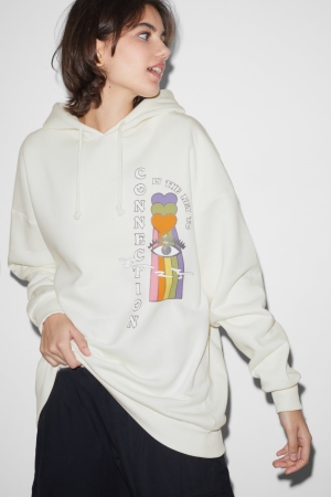 C&A Clockhouse Hoodie Dames Wit | 0571XWNZL