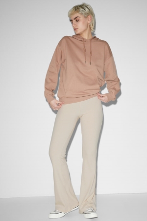C&A Clockhouse Jersey Comfort Fit Broek Dames Lichtbeige | 1845JCYER