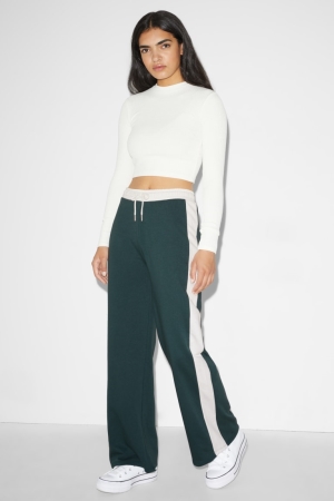 C&A Clockhouse Joggers Broek Dames Donkergroen | 0352EUCDM