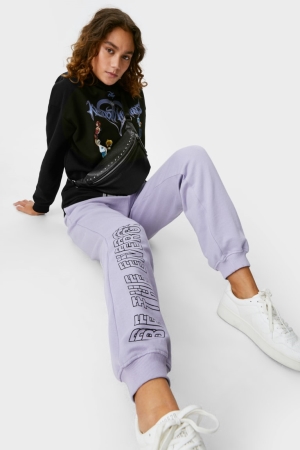 C&A Clockhouse Joggers Broek Dames Lichtpaars | 2760BKNAP