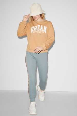 C&A Clockhouse Joggers Broek Dames Lichtturquoise | 6928GYRDN