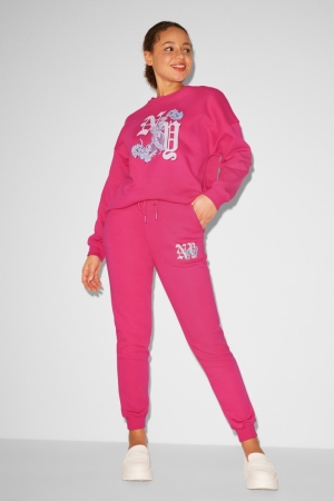 C&A Clockhouse Joggers Broek Dames Roze | 0297SQRNC