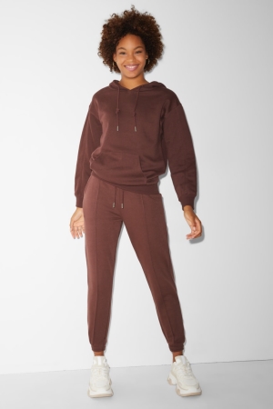 C&A Clockhouse Joggers Recycled Broek Dames Bruin | 1980MSADV