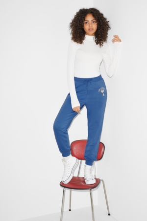 C&A Clockhouse Joggers Snoopy Broek Dames Blauw | 8720WNDEQ