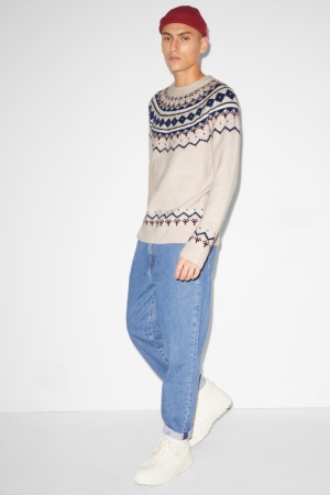 C&A Clockhouse Jumpers Heren Creme | 9410WOJVB